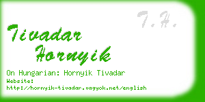 tivadar hornyik business card